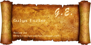 Gulya Eszter névjegykártya